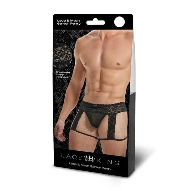 Lace King Lace Mens Panty L/xl Blk - Image 1