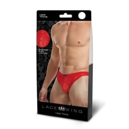 Lace King Lace Thong Blk, image 6