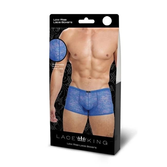 Lace King Lace Trunks M/l Blu - Image 1