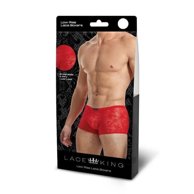 Lace King Lace Trunks M/l Red - Image 1