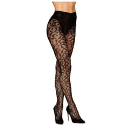 Lace Pantyhose Black O/S, image 2