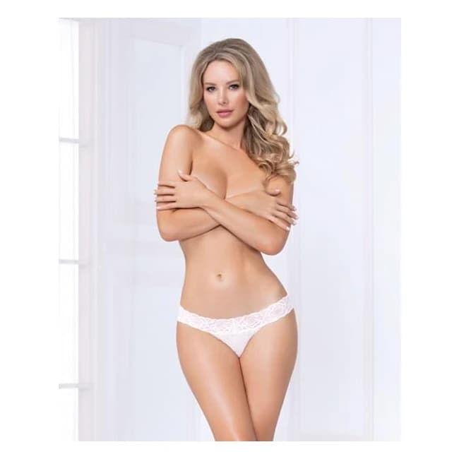 Lace Thong White Md - Image 1