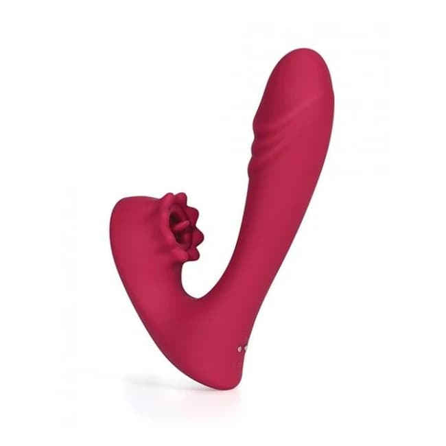 Lacy G-spot Vibrator W/tongue Licker - Image 1