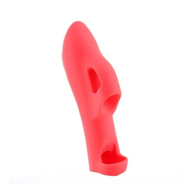 Lana Liquid Silicone Finger Vibe Red - Image 1