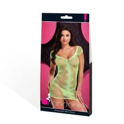 Lapdance Jacquard Mini Dress Neon Green O/S, image 3