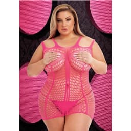 Lapdance Shredded Mini Dress Hot Pink, image 2