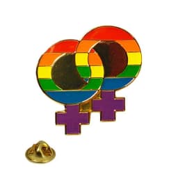 Lapel Pin Rainbow Double Female, image 2