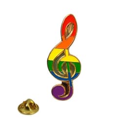 Lapel Pin Rainbow Note, image 2