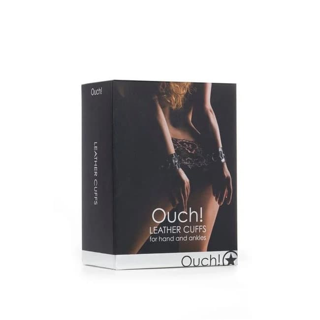 LEATHER CUFFS BLACK  - Image 1