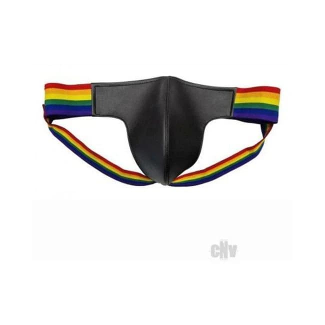Leather Jock W/ Pride Stripes - Image 1