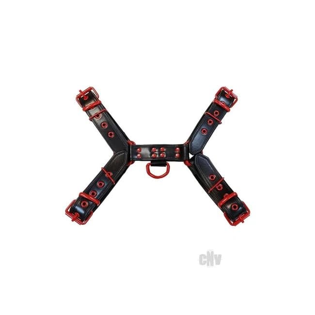 Leather O T Harness Blk/red - Image 1