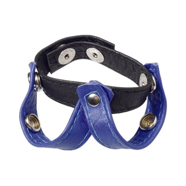 Leather V- Style Divider (black/blue) - Image 1