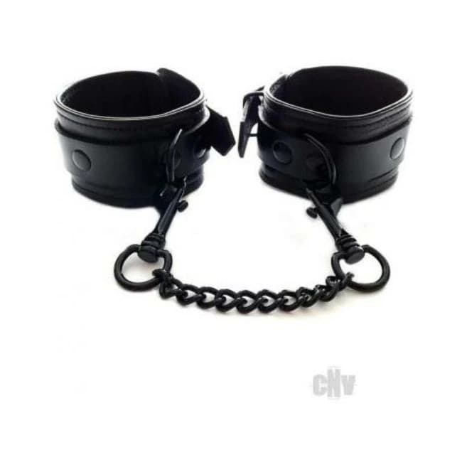 Leather Wrist Cuff Black - Image 1