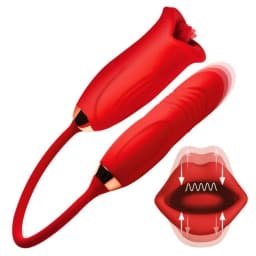 Lg Magic Kiss Clit Stim W/ Thrusting Vibe, image 2
