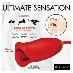 Lg Magic Kiss Clit Stim W/ Thrusting Vibe, image 4