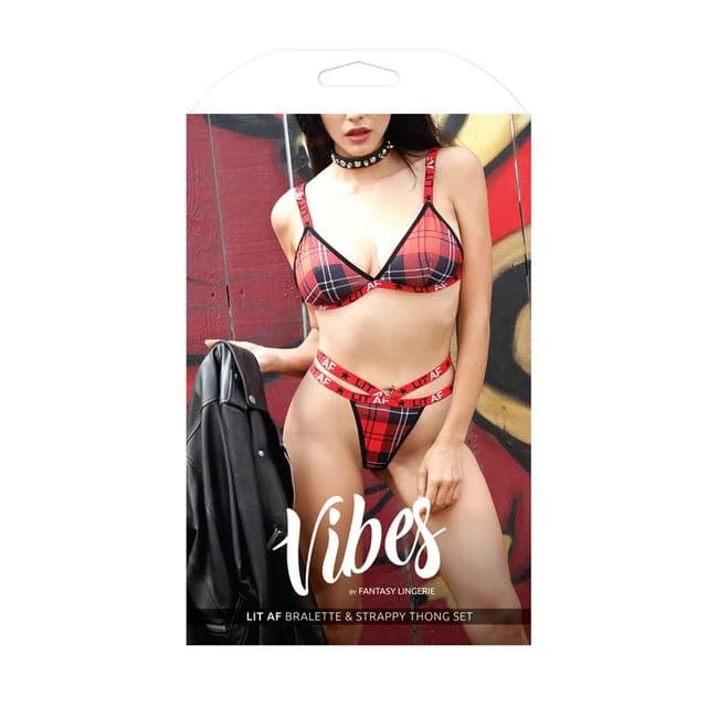 Lit Af Bralette & Thong Set - Queen Size Boxed - Image 1