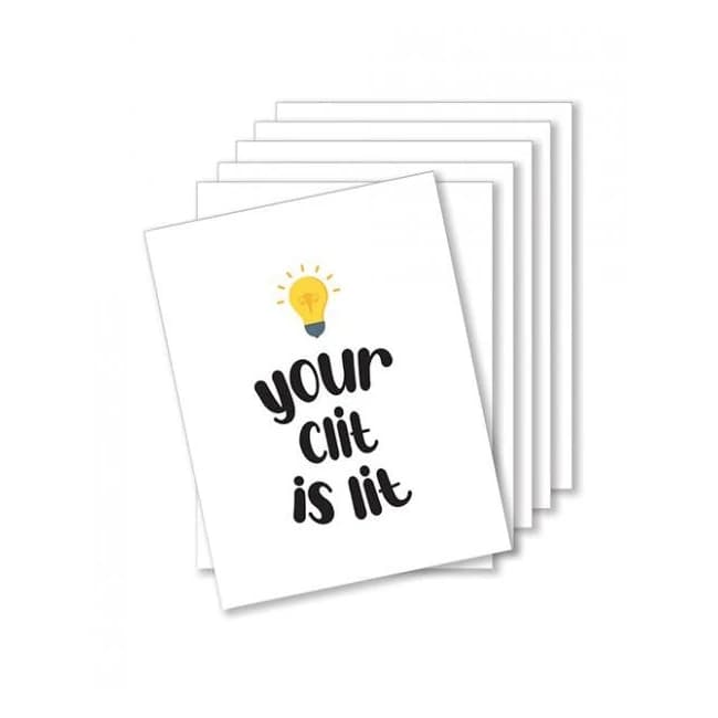 Lit Clit Naughty Greeting Card - Pack of 6 - Image 1