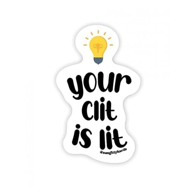 Lit Clit Naughty Sticker - Pack of 3 - Image 1