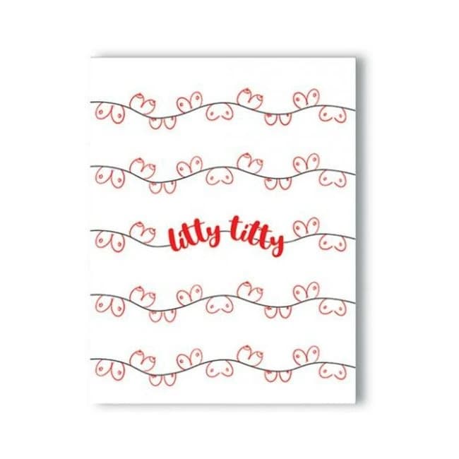 Litty Titty Holiday Greeting Card - Image 1