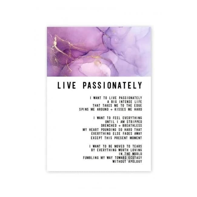 Live Passionately Greeting Card - Image 1