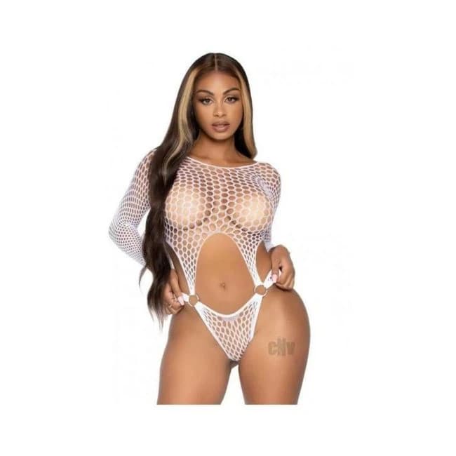 Lng Sleeve Pothole Body Thong Os Wht - Image 1