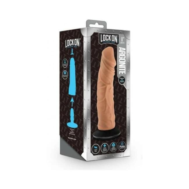 Lock on Argonite Dildo Mocha 8 - Image 1