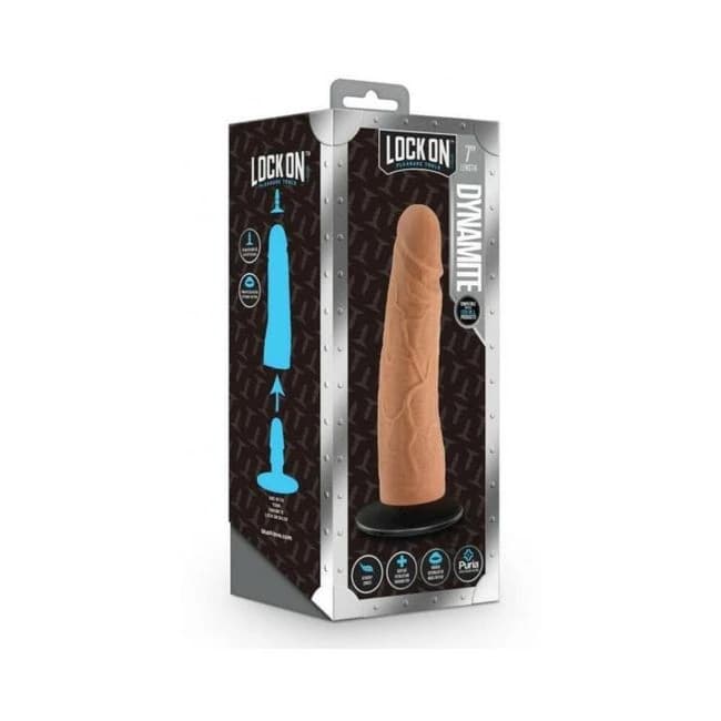 Lock on Dynamite Dildo Mocha 7 - Image 1