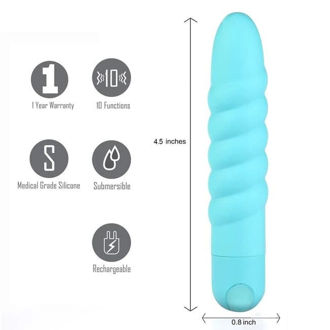 LOLA RECHARGEABLE TWISTY BULLET TEAL  - Image 1