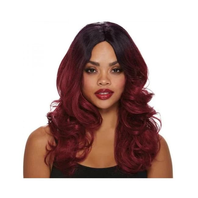 Long Curly Wig Red Ombr - Image 1