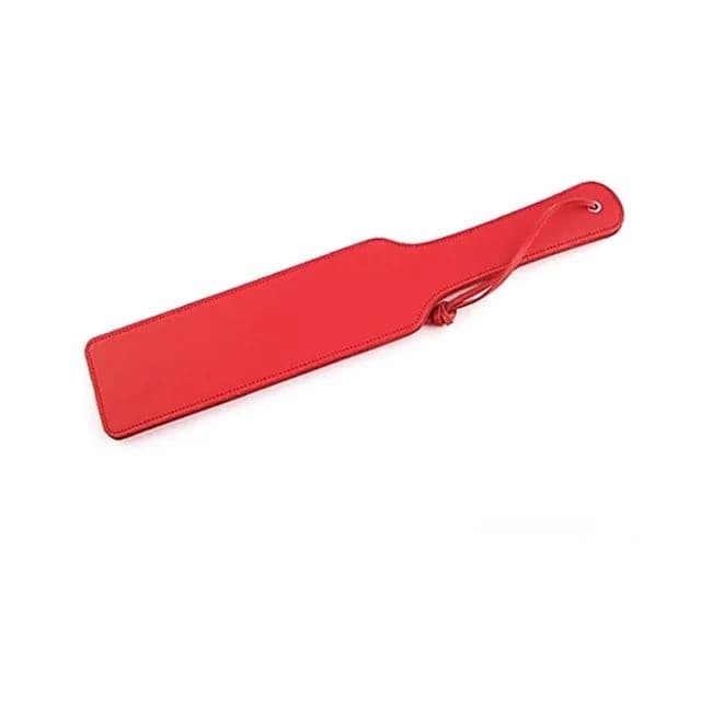 Long Leather Paddle - Red - Image 1