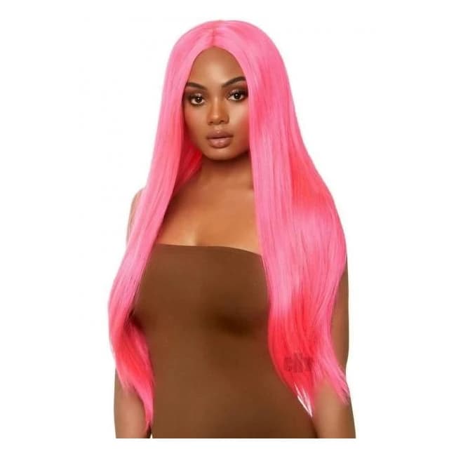 Long Straight 33 Cntr Part Wig O/s Pnk - Image 1