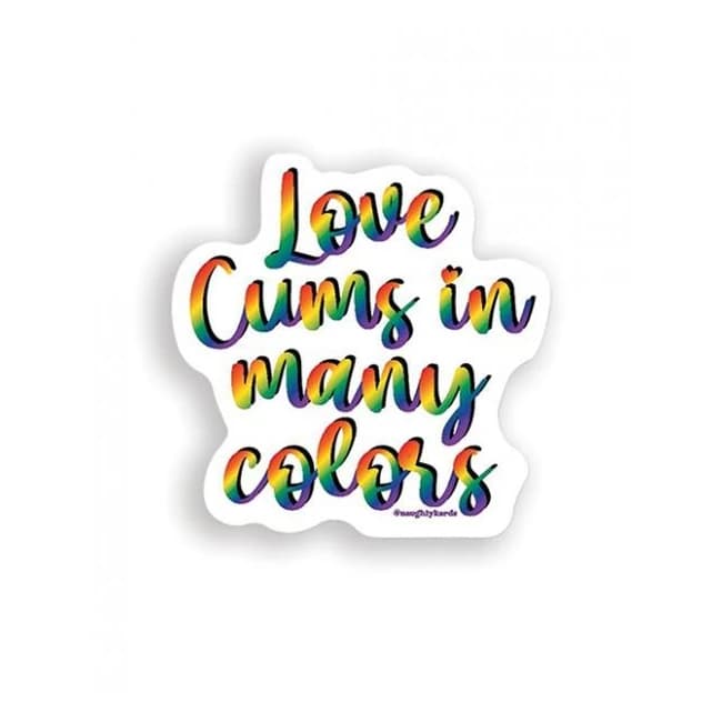 Love Cums Naughty Sticker - Pack of 3 - Image 1
