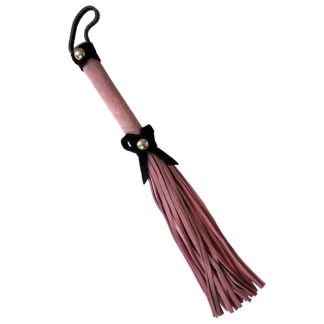 Love Knot Mini Flogger W/ Bow - Pink W/black Bow - Image 1