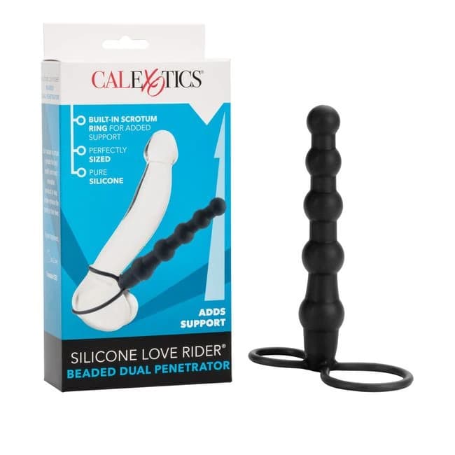 Love Rider Beaded Dual Penetrator Black - Image 2