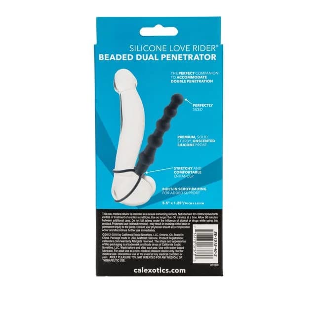 Love Rider Beaded Dual Penetrator Black - Image 4
