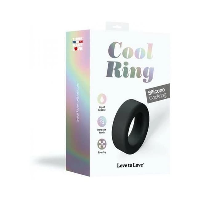 Love to Love Cockring Cool Ring Noir - Image 1