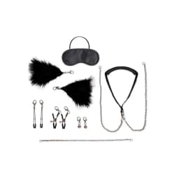 Lux Fetish 12 pc Collar & Nipple Clips Set, image 2