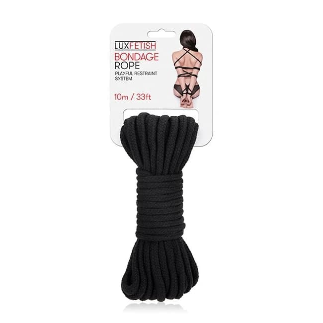Lux Fetish Bondage Rope 10m Black - Image 1