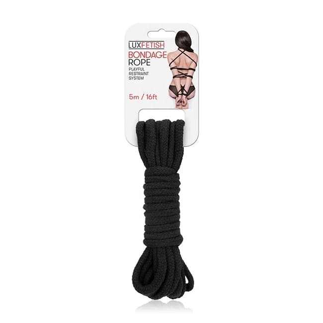 Lux Fetish Bondage Rope 5m Black - Image 1