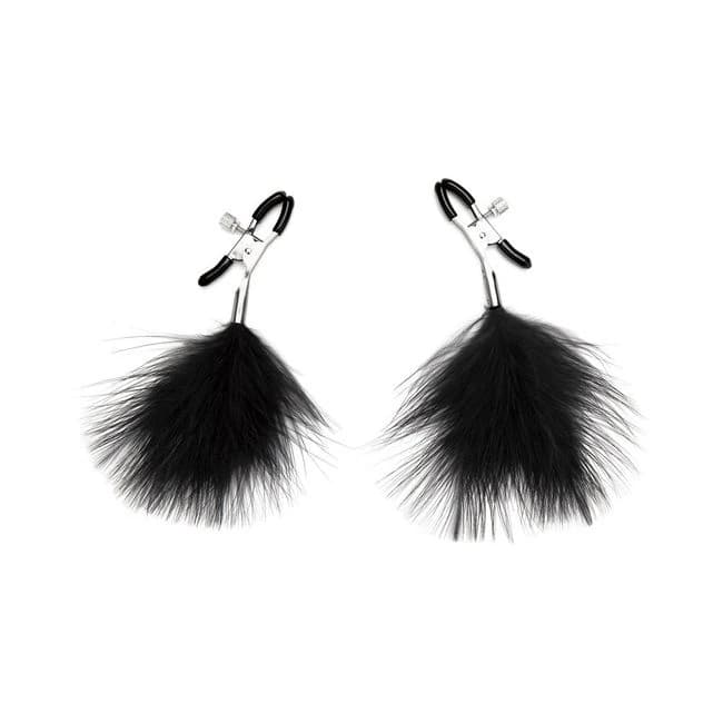 Lux Fetish Feather Nipple Clips - Image 1