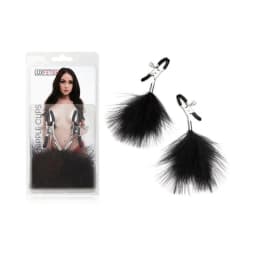 Lux Fetish Feather Nipple Clips, image 2