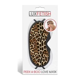 Lux Fetish Peek-a-boo Love Mask Leopard - Image 1