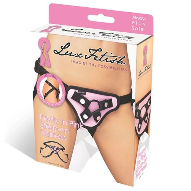 Lux Fetish Pretty in Pink Strap-on Harness - Image 1