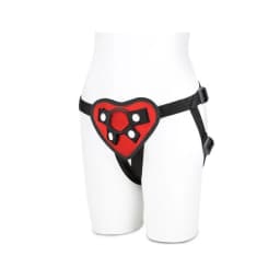 Lux Fetish Red Heart Strap on Harness - Image 2