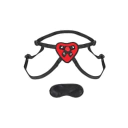 Lux Fetish Red Heart Strap on Harness - Image 3