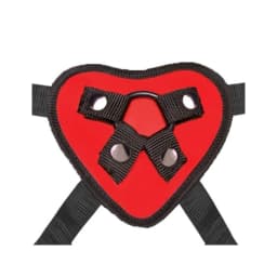 Lux Fetish Red Heart Strap on Harness - Image 4
