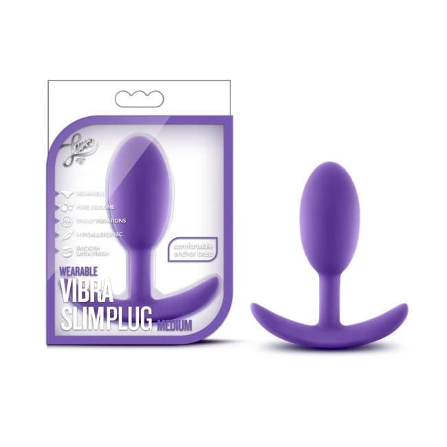 LUXE WEARABLE VIBRA SLIM PLUG MEDIUM PURPLE  - Image 1