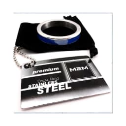 M2m Cock Ring Blue Steel 2in - Image 3