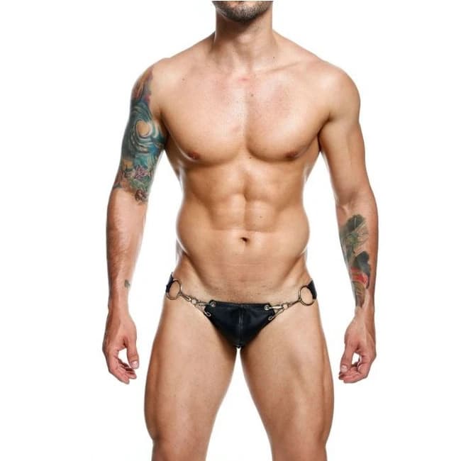 MALE BASICS DNGEON SNAP JOCKSTRAP BLACK O/S  - Image 1