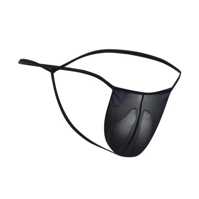 Male Basics Mob Tulle T-thong Black S/m - Image 1